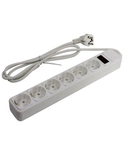 SP6W-130. Сетевой фильтр 6 розеток, 3м, белый. 5bites в Ульяновске