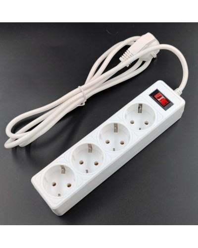 SP4W-518 GARDA. Сетевой фильтр 4 розетки,1,8м, белый. 5bites в Ульяновске