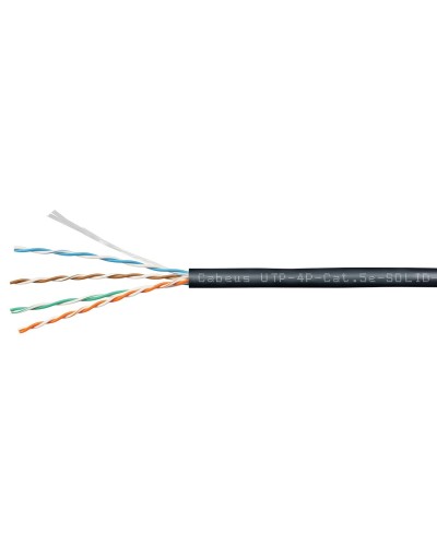 UTP-4P-Cat.5e-SOLID-OUT-PE-UV-100 (11246c-5). Кабель «витая пара» (LAN) для структурированных систем связи. CABEUS в Ульяновске