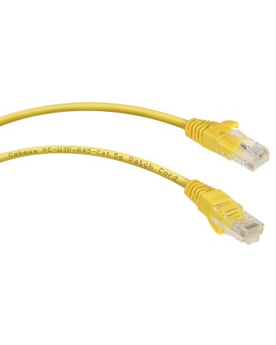 PC-UTP-RJ45-Cat.5e-1.5m-YL (7695c), желтый. Патч-корд медный. CABEUS в Ульяновске