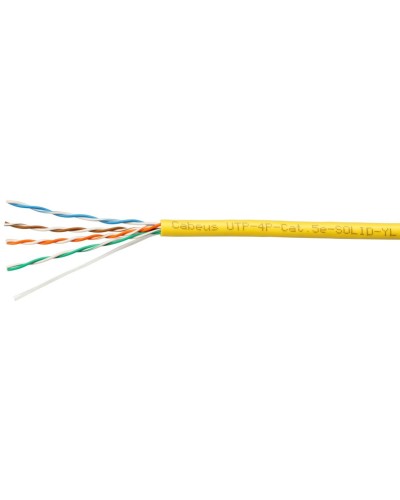 UTP-4P-Cat.5e-SOLID-LSZH-YL-100 (9780c-5). Кабель «витая пара» (LAN) для структурированных систем связи. CABEUS в Ульяновске