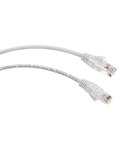 PC-UTP-RJ45-Cat.5e-5m-WH (7687c), белый. Патч-корд медный. CABEUS в Ульяновске