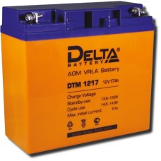 Delta DTM 1217. Аккумулятор герметичный свинцово-кислотный. Delta