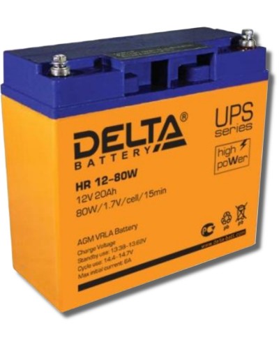 Delta HR 12-80 W. Аккумулятор герметичный свинцово-кислотный. Delta в Ульяновске