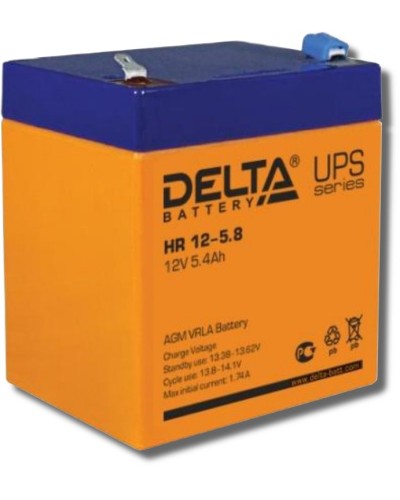 Delta HR 12-5.8. Аккумулятор герметичный свинцово-кислотный. Delta в Ульяновске