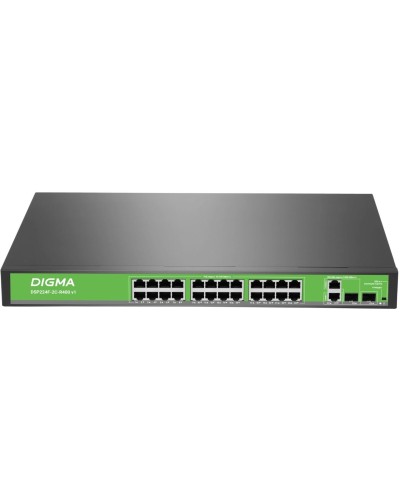 DSP224F-2C-R400 DSP224F-2C-R400 V1 (L2) 24х100Мбит/с 2хКомбо(1000BASE-T/SFP) 24PoE 24PoE+ 400W. Коммутатор с питанием по PoE. Digma в Ульяновске