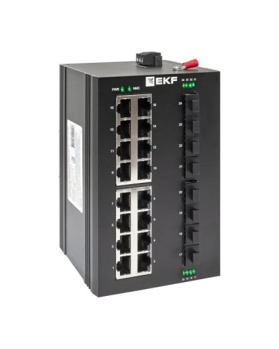 TSX-U-8GX/SFP-16GT. Промышленный неуправляемый коммутатор. EKF в Ульяновске