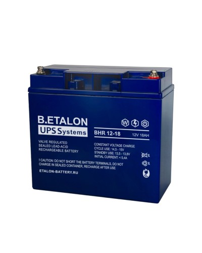 B.ETALON BHR 12-18. Аккумулятор герметичный свинцово-кислотный. ETALON в Ульяновске