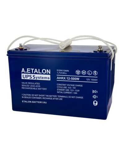 A.ETALON AHRX 12-500W (100). Аккумулятор герметичный свинцово-кислотный. ETALON в Ульяновске