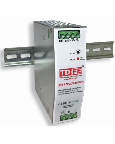 UPS 120W/24V/DIN. Блок бесперебойного питания. FARADAY в Ульяновске