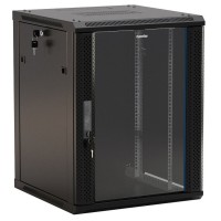 TWB-1266-GP-RAL9004. Шкаф телекоммуникационный 19 настенный 12U. Hyperline