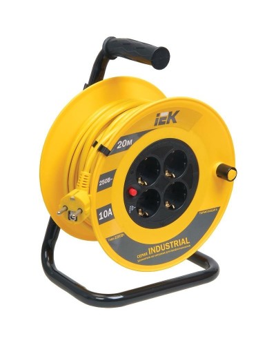 УК20 4 места, 20м (WKP15-16-04-20). Удлинитель на катушке Industrial. IEK в Ульяновске