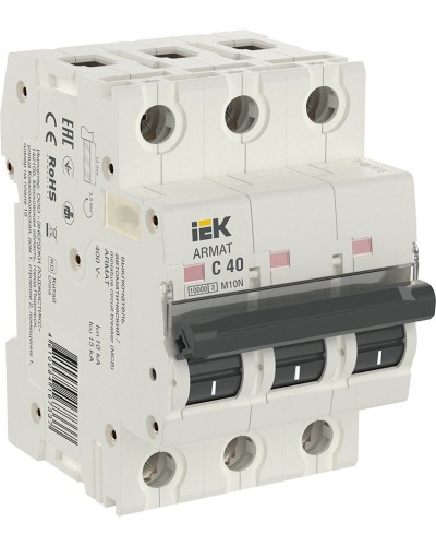 M10N 3P C 40А 10кА ARMAT (AR-M10N-3-C040). Автоматический выключатель. IEK в Ульяновске