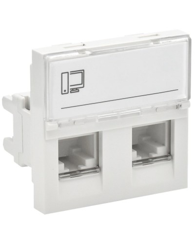 Розетка RJ45 кат.5E PRIMER РКИ-22-00-П-5 белый IEK (PR-KK40D-RI-0-2-2C5EU-K01). Розетка RJ-45. IEK в Ульяновске