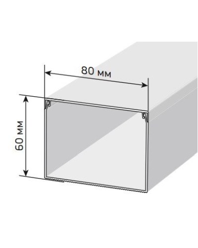 Короб 80х60 ЭЛЕКОР (CKK10-080-060-1-K01-008). Кабель-канал с двойным замком. IEK в Ульяновске