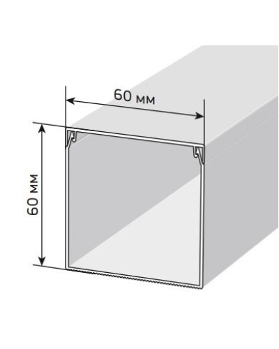 Короб 60х60 ЭЛЕКОР (CKK10-060-060-1-K01). Кабель-канал с двойным замком. IEK в Ульяновске