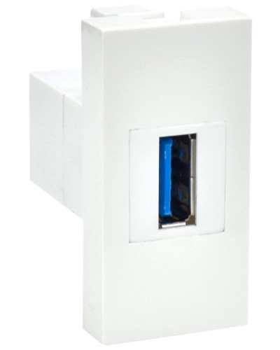 Розетка USB A 3.0 PRIMER РКЮ-10-00-П белый IEK (PR-KK40D-RU-0-1-A3-K01). Розетка USB. IEK в Ульяновске