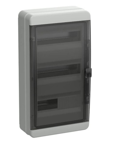 Корпус пластиковый КМПн-36 IP65 TEKFOR (TF5-KP72-N-36-65-K03-K02). Корпус модульный пластиковый черная прозрачная дверь. IEK в Ульяновске