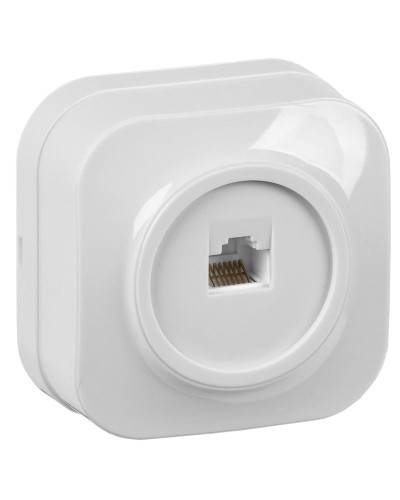 Розетка RJ45 кат.5E о/у РК10-ХБ белый IEK GLORY (EKH10-K01). Розетка компьютерная. IEK в Ульяновске