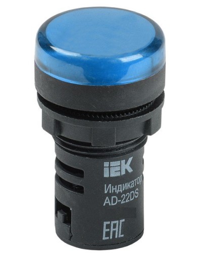 Лампа AD22DS (LED)матрица D22мм синий 230В (BLS10-ADDS-230-K07). Светосигнальный индикатор. IEK в Ульяновске