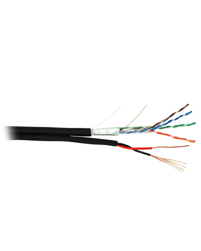 F/UTP 4pair, Cat5e, Out, PVC+PWR (EC-UF004-5E-PC075-PE-BK). Кабель «витая пара» (LAN) для структурированных систем связи. NETLAN в Ульяновске