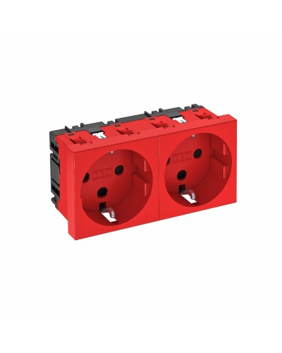 STD-D0 SRO2, (6120028). Розетка 0° двойная 2х2К+З, со шторками, 16А 250В красная. OBO Bettermann в Ульяновске