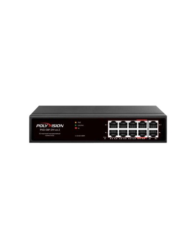 PND-08P-2M v.2. Коммутатор 10-портовый с функцией PoE. Polyvision в Ульяновске