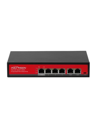 PND-04P-2M-BT1 (65W). Коммутатор неуправляемый 6-портовый с функцией PoE. Polyvision в Ульяновске