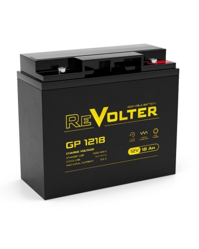 Revolter GP 1218. Аккумулятор автомобильный герметичный свинцово-кислотный. Revolter в Ульяновске