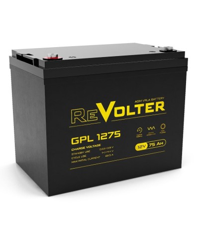 Revolter GPL 1275. Аккумулятор автомобильный герметичный свинцово-кислотный. Revolter в Ульяновске