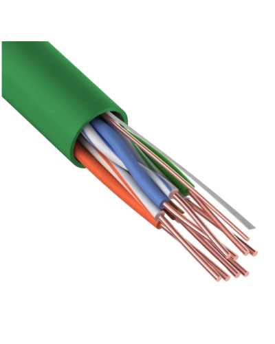 U/UTP, CAT 5e, нг(А)-LSLTx, 4х2х0,52мм, 24AWG, INDOOR, SOLID, зеленый, 305м REXANT (01-0061). Кабель «витая пара» (LAN) для структурированных систем связи. Rexant в Ульяновске