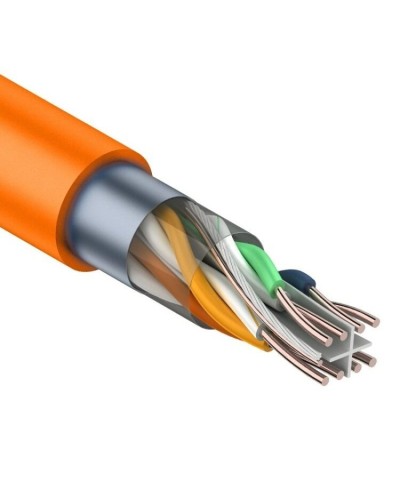 F/UTP, CAT 6, ZH нг(А)-HF, 4PR, 23AWG, INDOOR, SOLID, оранжевый, 305 м, REXANT (01-0151). Кабель «витая пара» (LAN) для структурированных систем связи. Rexant в Ульяновске