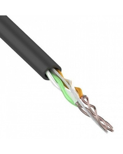 U/UTP, CAT 5e, PE, 2PR, 24AWG, OUTDOOR, SOLID, черный, 305м, REXANT (01-0025). Кабель «витая пара» (LAN) для структурированных систем связи. Rexant в Ульяновске