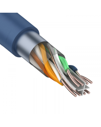 F/UTP, CAT 6, PVC, 4PR, 23AWG, INDOOR, SOLID, синий, 305 м, REXANT (01-0147). Кабель «витая пара» (LAN) для структурированных систем связи. Rexant в Ульяновске
