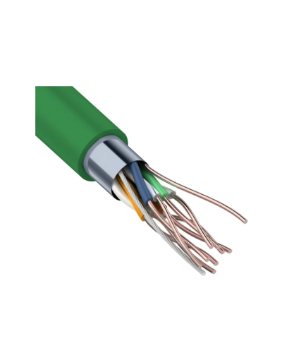 F/UTP, CAT 5e, нг(А)-LSLTx, 4х2х0,52мм, 24AWG, INDOOR, SOLID, зеленый, 305м REXANT (01-0161). Кабель «витая пара» (LAN) для структурированных систем связи. Rexant в Ульяновске