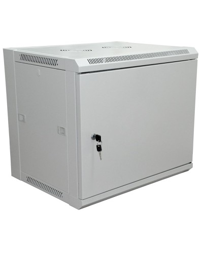 Шкаф телекоммуникационный 19 настенный 6U 600×450×370 мм (ШxГxВ) - передняя дверь металл, боковые стенки съемные (разобранный), RAL 7035 (04-2210). Шкаф телекоммуникационный 19 настенный 6U. Rexant в Ульяновске