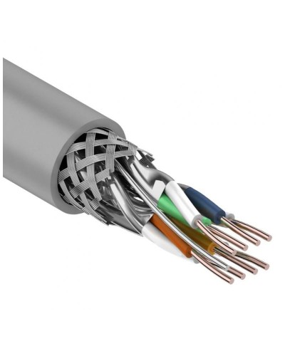 S/FTP, CAT 7, PVC, 4PR, 23AWG, INDOOR, SOLID, серый, 305 м, REXANT (01-0542). Кабель «витая пара» (LAN) для структурированных систем связи. Rexant в Ульяновске