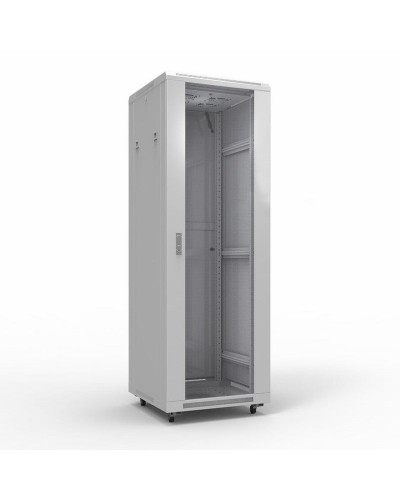 Шкаф телекоммуникационный 19 напольный 42U 600х800 мм, передняя дверь стекло, задняя дверь металл, RAL 7035 (состоит из 3 частей) (04-2306). Шкаф телекоммуникационный 19 напольный 42U. Rexant в Ульяновске
