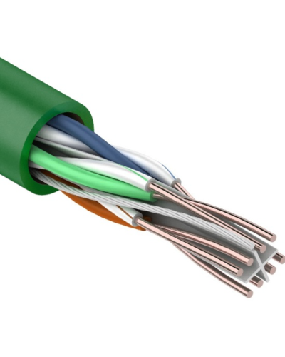 U/UTP, CAT 6, нг(А)-LSLTx, 4х2х0,575мм, 23AWG, INDOOR, SOLID, зеленый, 305м REXANT (01-0071). Кабель «витая пара» (LAN) для структурированных систем связи. Rexant в Ульяновске
