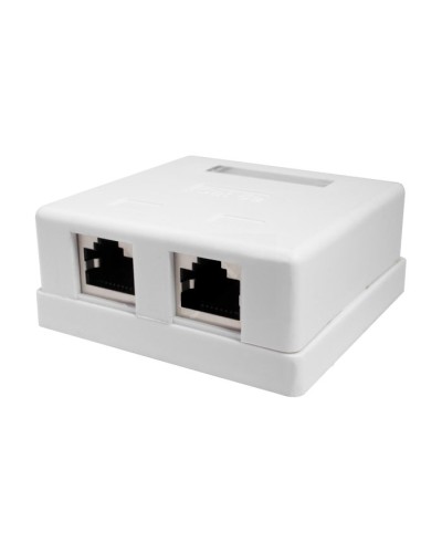 Розетка настенная RJ-45, 8P8C, Cat.5e, 2 порта, FTP (10-0308). Компьютерная розетка. SUPRLAN в Ульяновске