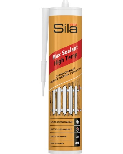 Герметик Sila PRO Max Sealant, High Temp, термостойкий, 280 мл. Герметик силиконовый термостойкий, красный. Sila в Ульяновске