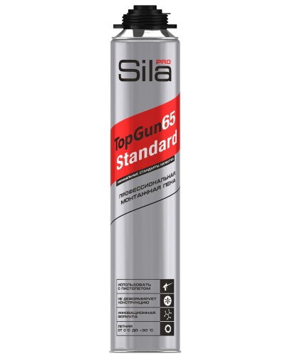 Пена монтажная Sila Pro TopGun 65 STANDARD, 850 мл. Пена монтажная профессиональная. Sila в Ульяновске