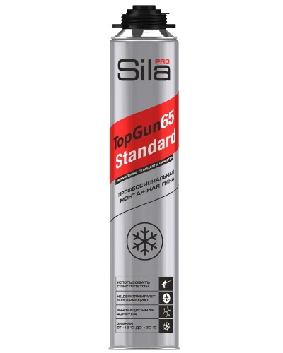 Пена монтажная Sila Pro TopGun 65 STANDARD winter, 850 мл. Пена монтажная профессиональная. Sila в Ульяновске