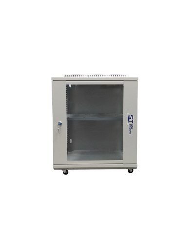 ST-NC12U600 (серый) С ПОЛКОЙ. Шкаф телекоммуникационный 19 настенный 12U. Space Technology в Ульяновске