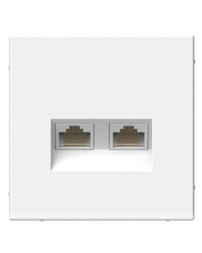 ArtGallery розетка двойная RJ45, кат. 6Е, скрытой установки, механизм, белый (GAL000188). Розетка компьютерная. Systeme Electric в Ульяновске