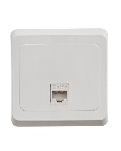 Этюд розетка RJ45, кат. 5Е, 1-местная, в сборе, скрытой установки, белый (KOMC-001B). Розетка компьютерная. Systeme Electric в Ульяновске