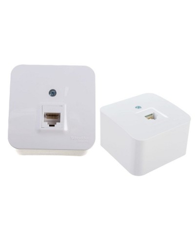BLANCA розетка RJ45 1-местная, кат. 5Е, открытой установки, белый (BLNIA045001). Розетка компьютерная с изолированной пластиной. Systeme Electric в Ульяновске