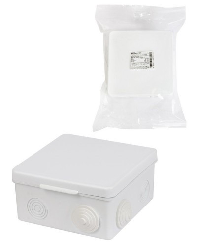 Коробка ОП 100х100х55мм, крышка, IP54, 8вх. (SQ1401-0513). Распаячная коробка. TDM ЕLECTRIC в Ульяновске