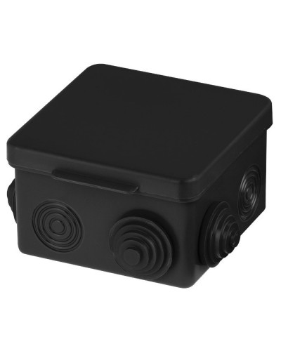 Распаячная коробка ОП 80х80х50мм, крышка, IP54, 7вх., черная TDM (SQ1401-0912). Распаячная коробка ОП. TDM ЕLECTRIC в Ульяновске