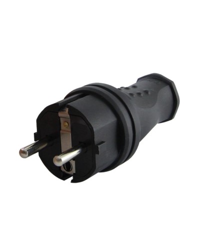 Вилка прямая 2Р+РЕ 16А 250В IP44 (SQ0612-0031). Вилка прямая каучук. TDM ЕLECTRIC в Ульяновске